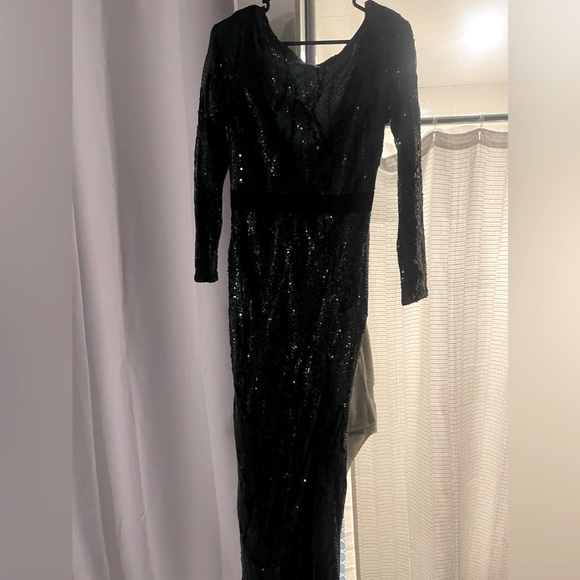 Low Back Sexy Long Dresses with Slit Peacock